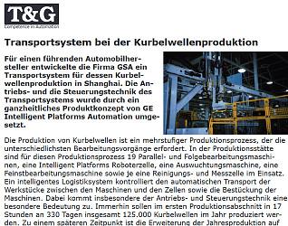 Transportsystem bei der Kurbelwellenproduktion