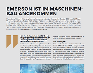 Vorschaubild Gastkommentar Emerson ist im Maschinenbau angekommen