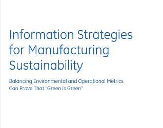 Whitepaper Information Strategies for Manufacturing Sustainability