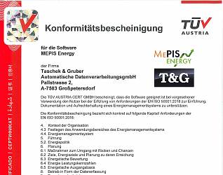 Konformitätsbescheinigung Mepis Energy