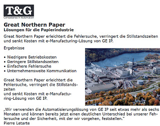 Successstory Great Northern Paper